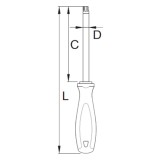 Unior 621/1TBI - Surubelnita cu profil torx 80 mm TX10
