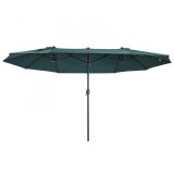 Cumpara ieftin Outsunny Umbrelă Dublă de Grădină Anti-UV cu Acoperiș Verde 460x270x240cm Ideală pentru Exterior | Aosom Romania