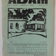 ADAM , REVISTA , redactor I. LUDO , NR. 47 , 1932
