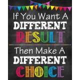 Sticker Mesaje Motivationale - Result - Choice -60x90 cm