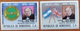 HONDURAS-1979-&#039;&#039;OMAGIU -SIR R. HILL-Creator prim timbru-Serie complete2TIMBRE-MNH-Nestampilate, Nestampilat