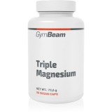 GymBeam Triple Magnesium capsule pentru susținerea funcționării normale a sistemului nervos, a mușchilor, a dinților și pentru reducerea nivelului de