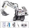 Excavator Telecomanda Copii, Sunete &amp; Lumini LED, USB, Acumulator Inclus, 2.4GHz, 1:20, 28cm, +6 ani