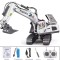 Excavator cu telecomanda, sunete si lumini LED, multiple functii si detalii bine definite, incarcare USB, acumulator inclus. 28x10.5x28cm