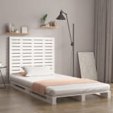 VidaXL Tăblie de pat pentru perete, alb, 96x3x91,5 cm, lemn masiv pin