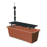 Jardiniera pentru flori cu sistem irigatie, maro, 7.5 L, 50x19x16 cm, Strend Pro GartenVIP DiyLine