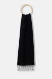 BOSS eșarfă de l&acirc;nă culoarea bleumarin, cu model, 50549851