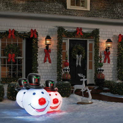 Cap gonflabil de om de zăpadă - cu LED roșu / albastru foto