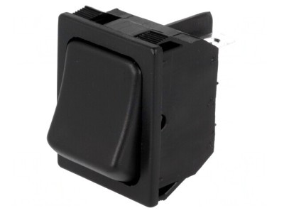 Comutator Rocker DPDT ON-ON 10A 250VAC Negru foto