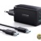 Incarcator Retea Cu Cablu USB-C Joyroom TCG01 65W 3.25A 1 x USB-A - 2 x USB-C Negru