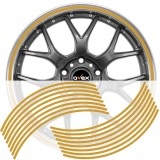 Cumpara ieftin Set 16 inele din autocolant pentru jante culoare Gold Lucios, AVEX