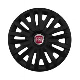 Set 4 capace roti potrivite jantelor de 15 inch (R15) compatibile FIAT, Model - 313 Black