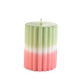 Cumpara ieftin Lumanare ambientala ceara roz alba verde &Oslash; 7,5 cm x 10 H
