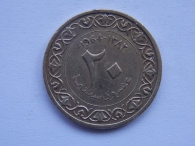 20 CENTIMES 1964 ALGERIA foto