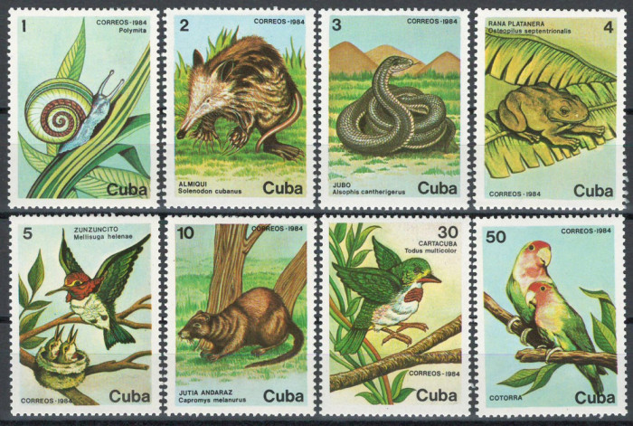 Cuba 1984 Mi 2886/93 MNH - Animale protejate