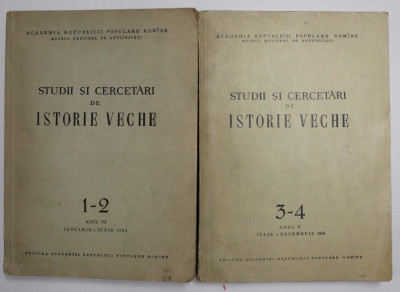 STUDII SI CERCETARI DE ISTORIE VECHE , 2 VOLUME , ANII V SI VI , 1954 - 1955 foto