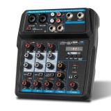 Mixer Audio Profesional cu Bluetooth și Record, 4 Canale, USB MP3 Player, Efect