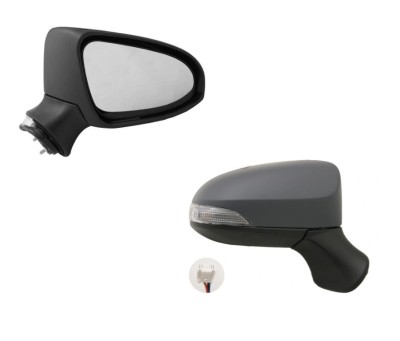Oglinda exterioara Toyota Avensis (T27), 06.2015-, Dreapta, reglare electrica; grunduit; incalzita; geam asferic; cromat; 7 pini; cu semnalizare foto