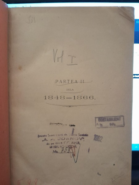 Istoria partidelor politice partea II de la 1848-1866 - A. D. Xenopol