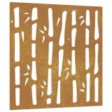 Cumpara ieftin Decor perete de gradina 55x55 cm design bambus otel Corten