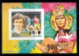 A10 S1 11 - Timbre foarte vechi - Africa Centrala - fotbal - Mexico 1986 - colita nedantelata