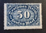 Germania / Deutsches Reich (1922&ndash;1923, Perioada Inflației) - Filatelie / Timbru Uzual 50 Mark Albastru-Violet (MINT / Neștampilat) CLK1