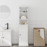 vidaXL Set de mobilier pentru baie 2 pcs Maro și alb 37 x 34 x 150 cm