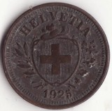 Moneda Elvetia - 1 Rappen 1925 - B