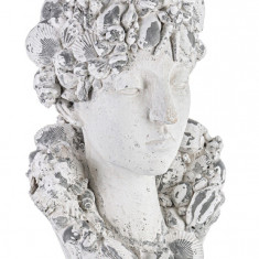 Vaza / Ghiveci de exterior Divinity Head, Bizzotto, 34 x 28 x 50 cm, magneziu