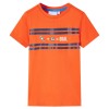Tricou pentru copii, portocaliu &icirc;nchis, 92, vidaXL