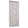 Perdea pentru insecte, gri taupe si alb, 90 x 220 cm, chenille
