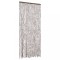 Perdea pentru insecte, gri taupe si alb, 90 x 220 cm, chenille