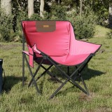 vidaXL Scaune de camping cu buzunar, pliabile, 2 buc., roz 366554