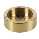 Scrumiera metalica rotunda Pufo Gentle, 12 cm, auriu