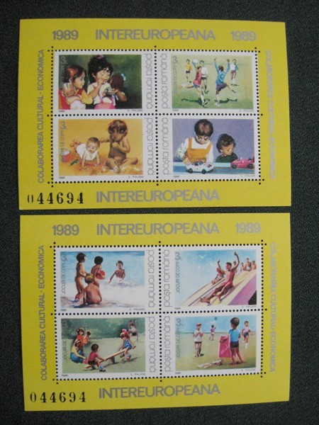 Colaborarea economica, serie in blocuri neuzate , MNH, L.P.1221, 1989 Colaborarea economica, serie in blocuri neuzate , MNH, L.P.1221, 1989