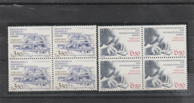 Natiunile Unite Vienna 1986-Colectionare timbre,bloc 4,dantelate,MNH,Mi.60-61 foto