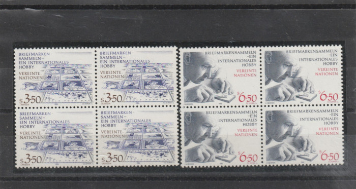 Natiunile Unite Vienna 1986-Colectionare timbre,bloc 4,dantelate,MNH,Mi.60-61