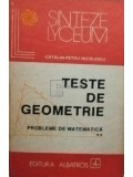 Catalin Petru Nicolescu - Teste de geometrie. Probleme de matematica, vol. 2 (Editia: 1986)