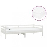 Cumpara ieftin Pat de zi cu saltea, 90x200 cm, lemn masiv de pin