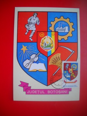 HOPCT MAXIMA ROMANIA NR 1108 BOTOSANI -STEMA JUDETULUI/ HERALDICA foto