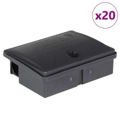 Capcane pentru soareci 20 buc Negru 13x10x4 cm foto