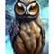 Sticker decorativ, Bufnita, Albastru, 85 cm, 6392ST