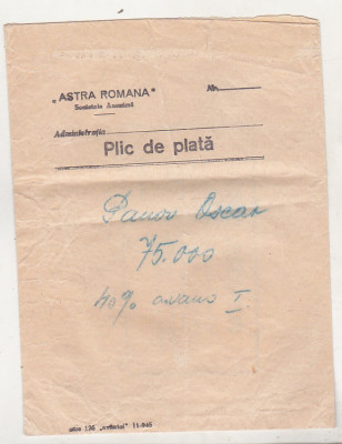 bnk div Astra Romana - 1945 - plic de plata foto