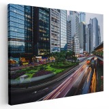 Tablou peisaj urban cu cladiri moderne Tablou canvas pe panza CU RAMA 80x120 cm