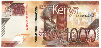 Kenya 1 000 Shilings 2019 P-56 UNC foto