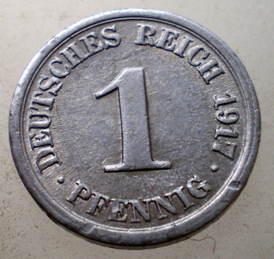 1.188 GERMANIA WWI 1 PFENNIG 1917 F foto