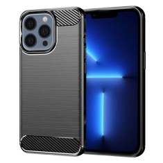 Husa iPhone 13 Pro Max Techsuit Carbon Silicone, negru foto