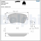 DELPHI LP3551 set placute frana,frana disc