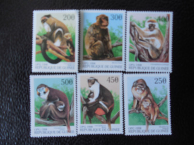 Guineea -Maimute-serie completa,nestampilate MNH foto