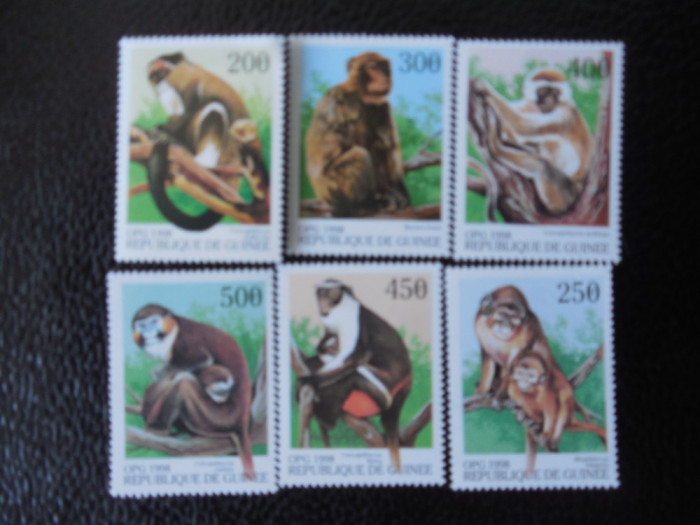 Guineea -Maimute-serie completa,nestampilate MNH